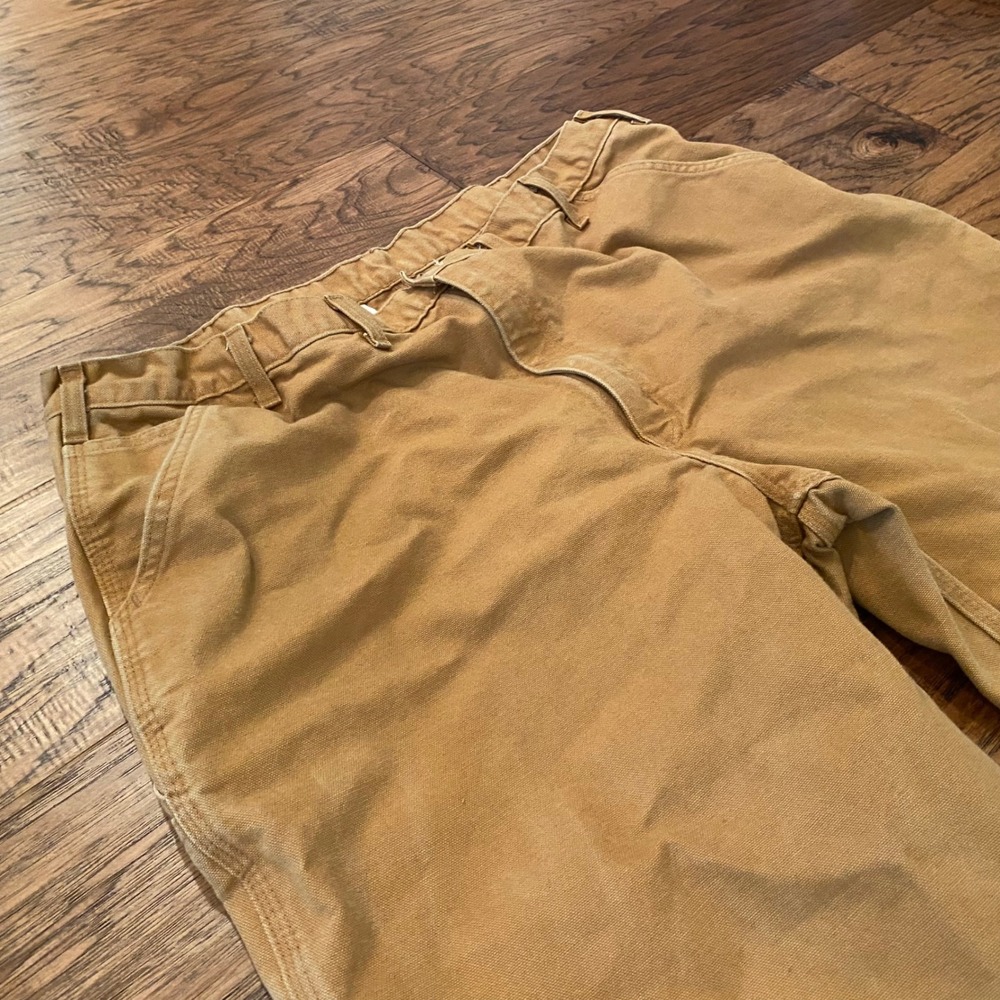 Carhartt B11 BRN Mens Brown Duck Canvas Dungaree Fit Work Pants 44x30 - Picture 4 of 8